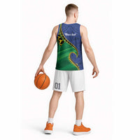 Solomon Islands Independence Day 1978 Personalised Basketball Jersey Polynesian Pattern with Flag Style - Polynesian Pride