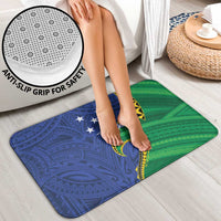 Solomon Islands Independence Day 1978 Personalised Bathroom Set Polynesian Pattern with Flag Style - Polynesian Pride