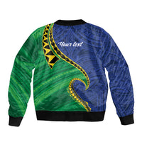 Solomon Islands Independence Day 1978 Personalised Bomber Jacket Polynesian Pattern with Flag Style LT9 - Polynesian Pride