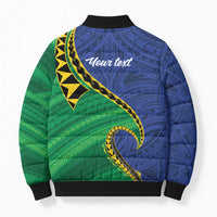 Solomon Islands Independence Day 1978 Personalised Bomber Puffer Jacket Polynesian Pattern with Flag Style - Polynesian Pride