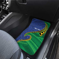 Solomon Islands Independence Day 1978 Personalised Car Mats Polynesian Pattern with Flag Style
