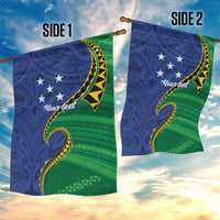 Solomon Islands Independence Day 1978 Personalised Garden Flag Polynesian Pattern with Flag Style