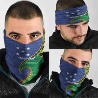 Solomon Islands Independence Day 1978 Personalised Neck Gaiter Polynesian Pattern with Flag Style - Polynesian Pride