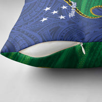 Solomon Islands Independence Day 1978 Personalised Pillow Cover Polynesian Pattern with Flag Style LT9 - Polynesian Pride