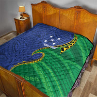 Solomon Islands Independence Day 1978 Personalised Quilt Polynesian Pattern with Flag Style