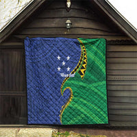 Solomon Islands Independence Day 1978 Personalised Quilt Polynesian Pattern with Flag Style