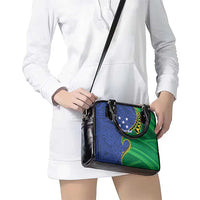 Solomon Islands Independence Day 1978 Personalised Shoulder Handbag Polynesian Pattern with Flag Style