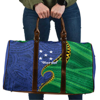 Solomon Islands Independence Day 1978 Personalised Travel Bag Polynesian Pattern with Flag Style - Polynesian Pride