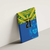 Solomon Islands Rugby Custom Canvas Wall Art Simple Coat of arm Polynesian Pattern