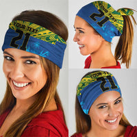 Solomon Islands Rugby Custom Neck Gaiter Simple Coat of arm Polynesian Pattern - Polynesian Pride