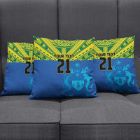 Solomon Islands Rugby Custom Pillow Cover Simple Coat of arm Polynesian Pattern LT9 - Polynesian Pride