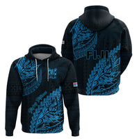 Fiji Rugby Hoodie Kaiviti Fijian Tribal World Cup Blue No2 LT9 - Polynesian Pride