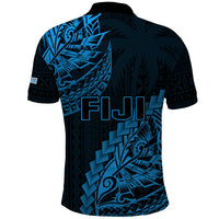 Fiji Rugby Polo Shirt Kaiviti Fijian Tribal World Cup Blue No2 LT9 - Polynesian Pride