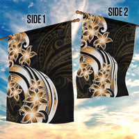 Plumeria Tribal Tattoo Garden Flag Gold Polynesian Pattern LT9 - Polynesian Pride