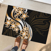 Plumeria Tribal Tattoo Rubber Doormat Gold Polynesian Pattern LT9 - Polynesian Pride