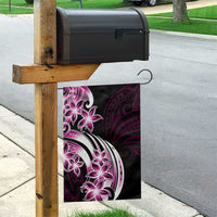 Plumeria Tribal Tattoo Garden Flag Pink Polynesian Pattern