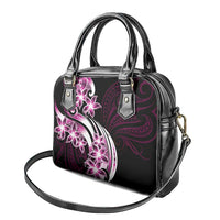 Plumeria Tribal Tattoo Shoulder Handbag Pink Polynesian Pattern