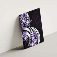 Plumeria Tribal Tattoo Canvas Wall Art Purple Polynesian Pattern