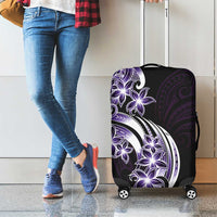 Plumeria Tribal Tattoo Luggage Cover Purple Polynesian Pattern LT9 - Polynesian Pride