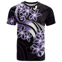 Plumeria Tribal Tattoo T Shirt Purple Polynesian Pattern