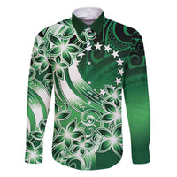 Cook Islands Tattoo Family Matching Off Shoulder Short Dress and Hawaiian Shirt Plumeria Polynesian Pattern