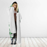 Cook Islands Tattoo Hooded Blanket Plumeria Polynesian Pattern