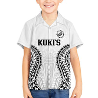 World Rugby Cook Islands Family Matching Short Sleeve Bodycon Dress and Hawaiian Shirt Kukis Make History - Polynesian Pride