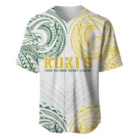 World Rugby Cook Islands Baseball Jersey White Polynesian Tribal Pattern LT9 White - Polynesian Pride