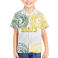 World Rugby Cook Islands Hawaiian Shirt White Polynesian Tribal Pattern - Polynesian Pride