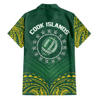 World Rugby Cook Islands Hawaiian Shirt Green Polynesian Tribal Pattern LT9 - Polynesian Pride