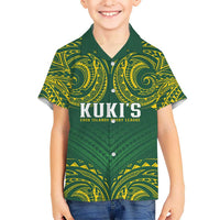 World Rugby Cook Islands Hawaiian Shirt Green Polynesian Tribal Pattern - Polynesian Pride