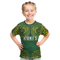 World Rugby Cook Islands Kid T Shirt Green Polynesian Tribal Pattern LT9 Green - Polynesian Pride