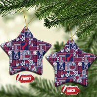 Guam Felis Pasgua Ceramic Ornament Pacific Patchwork Xmas Vibes - Polynesian Pride