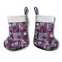 Guam Felis Pasgua Christmas Stocking Pacific Patchwork Xmas Vibes - Polynesian Pride