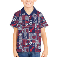 Guam Felis Pasgua Family Matching Mermaid Dress and Hawaiian Shirt Pacific Patchwork Xmas Vibes - Polynesian Pride