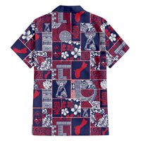 Guam Felis Pasgua Family Matching Off Shoulder Maxi Dress and Hawaiian Shirt Pacific Patchwork Xmas Vibes - Polynesian Pride