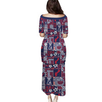Guam Felis Pasgua Family Matching Puletasi and Hawaiian Shirt Pacific Patchwork Xmas Vibes - Polynesian Pride