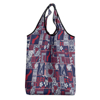 Guam Felis Pasgua Grocery Bag Pacific Patchwork Xmas Vibes - Polynesian Pride