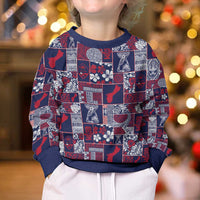 Guam Felis Pasgua Kid Ugly Christmas Sweater Pacific Patchwork Xmas Vibes - Polynesian Pride