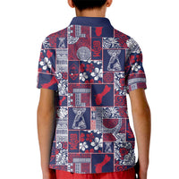 Guam Felis Pasgua Kid Polo Shirt Pacific Patchwork Xmas Vibes LT9 - Polynesian Pride