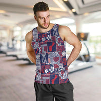 Guam Felis Pasgua Men Tank Top Pacific Patchwork Xmas Vibes - Polynesian Pride