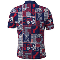 Guam Felis Pasgua Polo Shirt Pacific Patchwork Xmas Vibes - Polynesian Pride