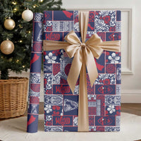 Guam Felis Pasgua Wrapping Paper Pacific Patchwork Xmas Vibes - Polynesian Pride