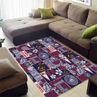 Manuia le Kerisimasi American Samoa Area Rug Pacific Patchwork Xmas Vibes - Polynesian Pride