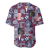 Manuia le Kerisimasi American Samoa Baseball Jersey Pacific Patchwork Xmas Vibes LT9 - Polynesian Pride