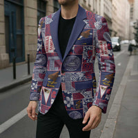 Manuia le Kerisimasi American Samoa Blazer Pacific Patchwork Xmas Vibes - Polynesian Pride