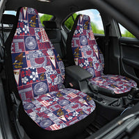 Manuia le Kerisimasi American Samoa Car Seat Cover Pacific Patchwork Xmas Vibes - Polynesian Pride