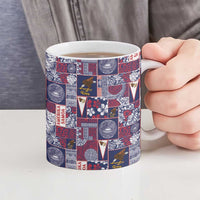 Manuia le Kerisimasi American Samoa Ceramic Mug Pacific Patchwork Xmas Vibes - Polynesian Pride