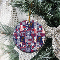 Manuia le Kerisimasi American Samoa Ceramic Ornament Pacific Patchwork Xmas Vibes - Polynesian Pride