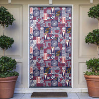 Manuia le Kerisimasi American Samoa Door Cover Pacific Patchwork Xmas Vibes - Polynesian Pride